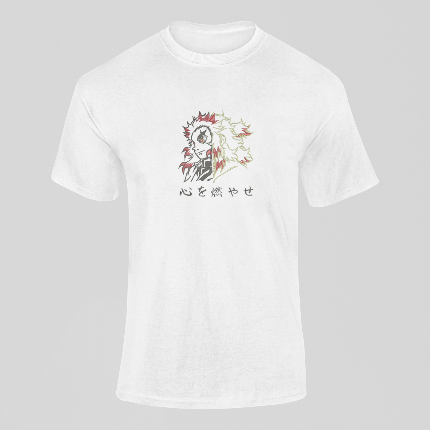 Rengoku Custom | Demon Slayer | T-Shirt Brodé