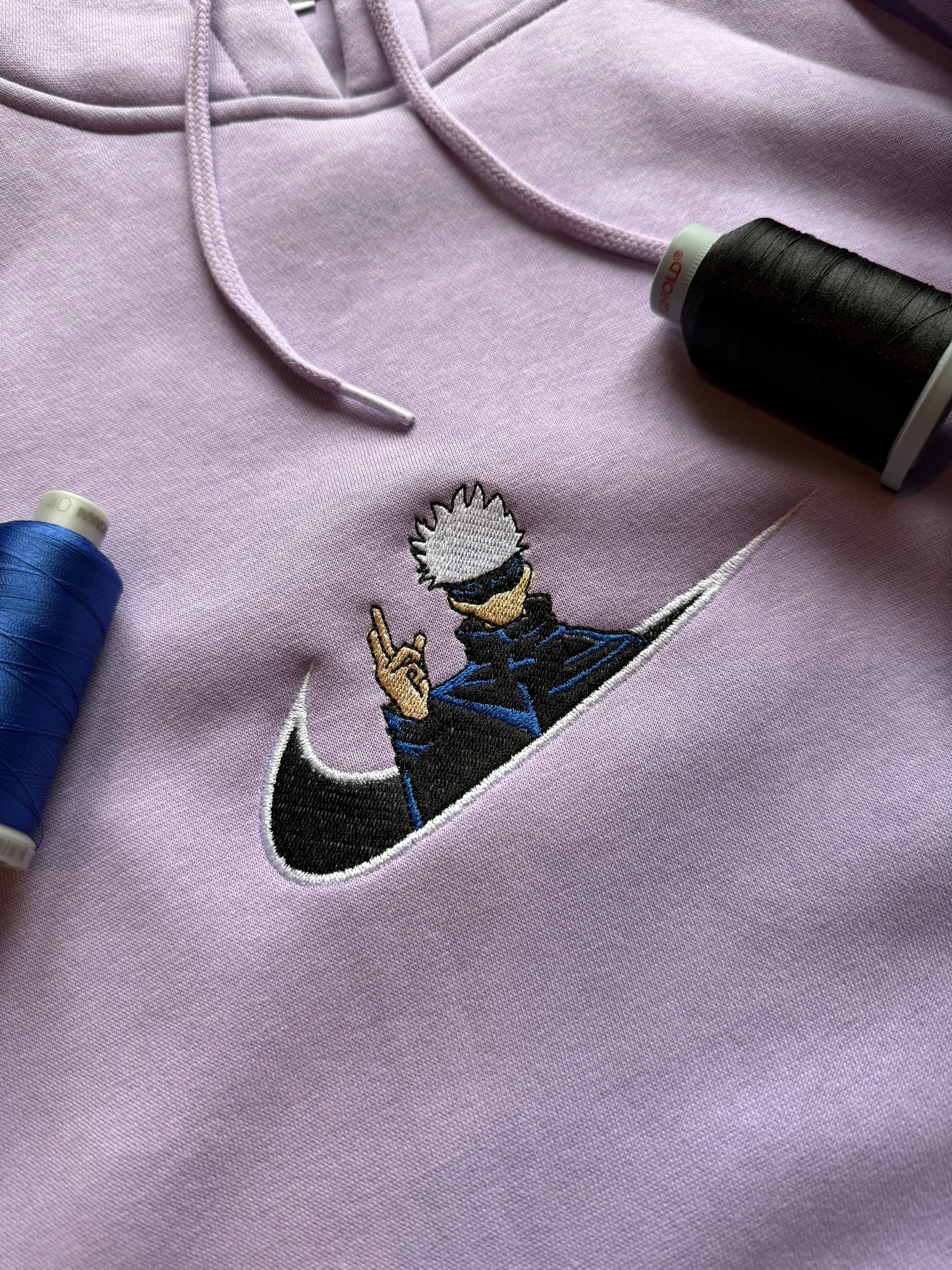 Satoru Gojo Custom | Jujutsu Kaisen | Hoodie Brodé
