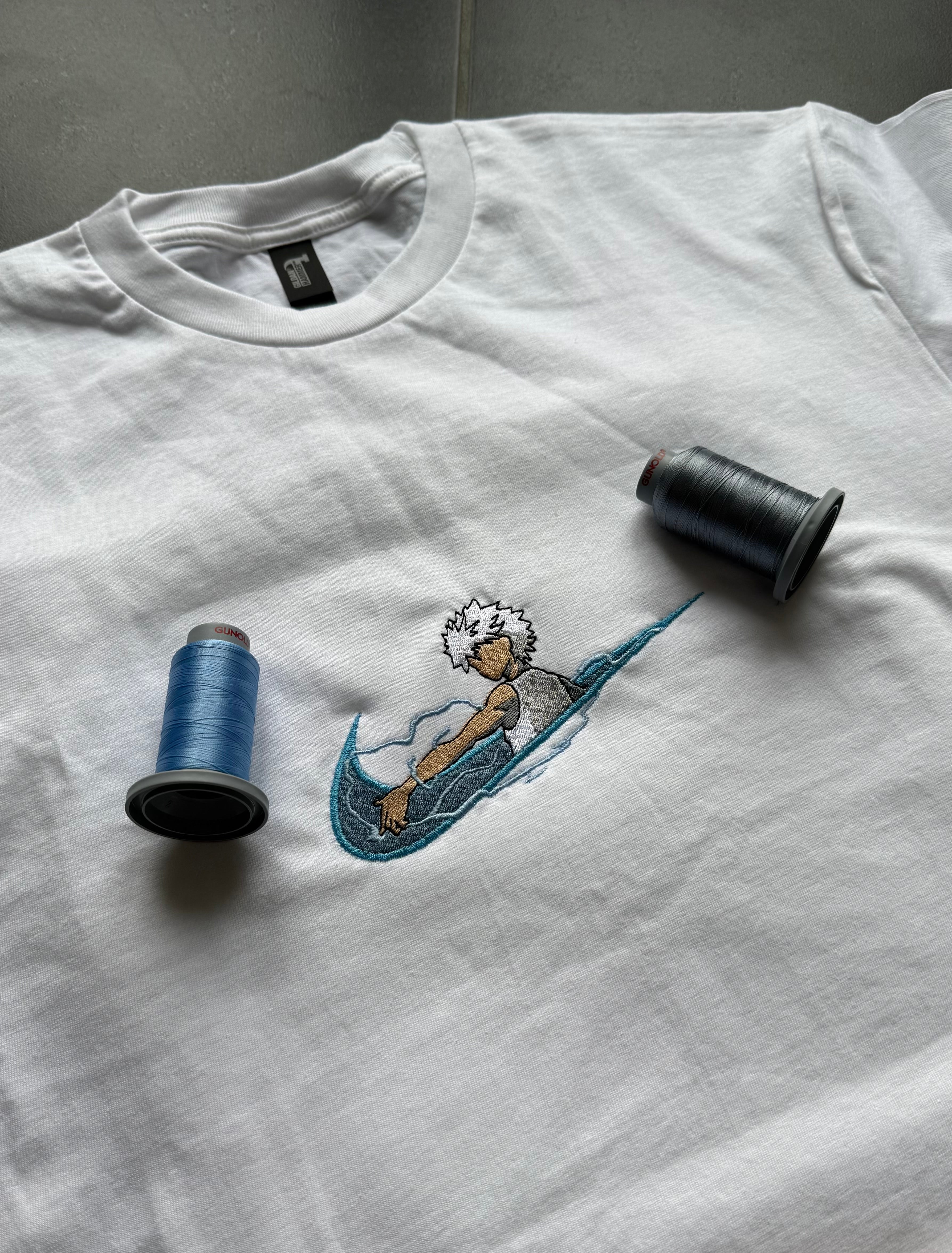 Killua Nike Custom 16 | Hunter X Hunter | T-shirt Brodé