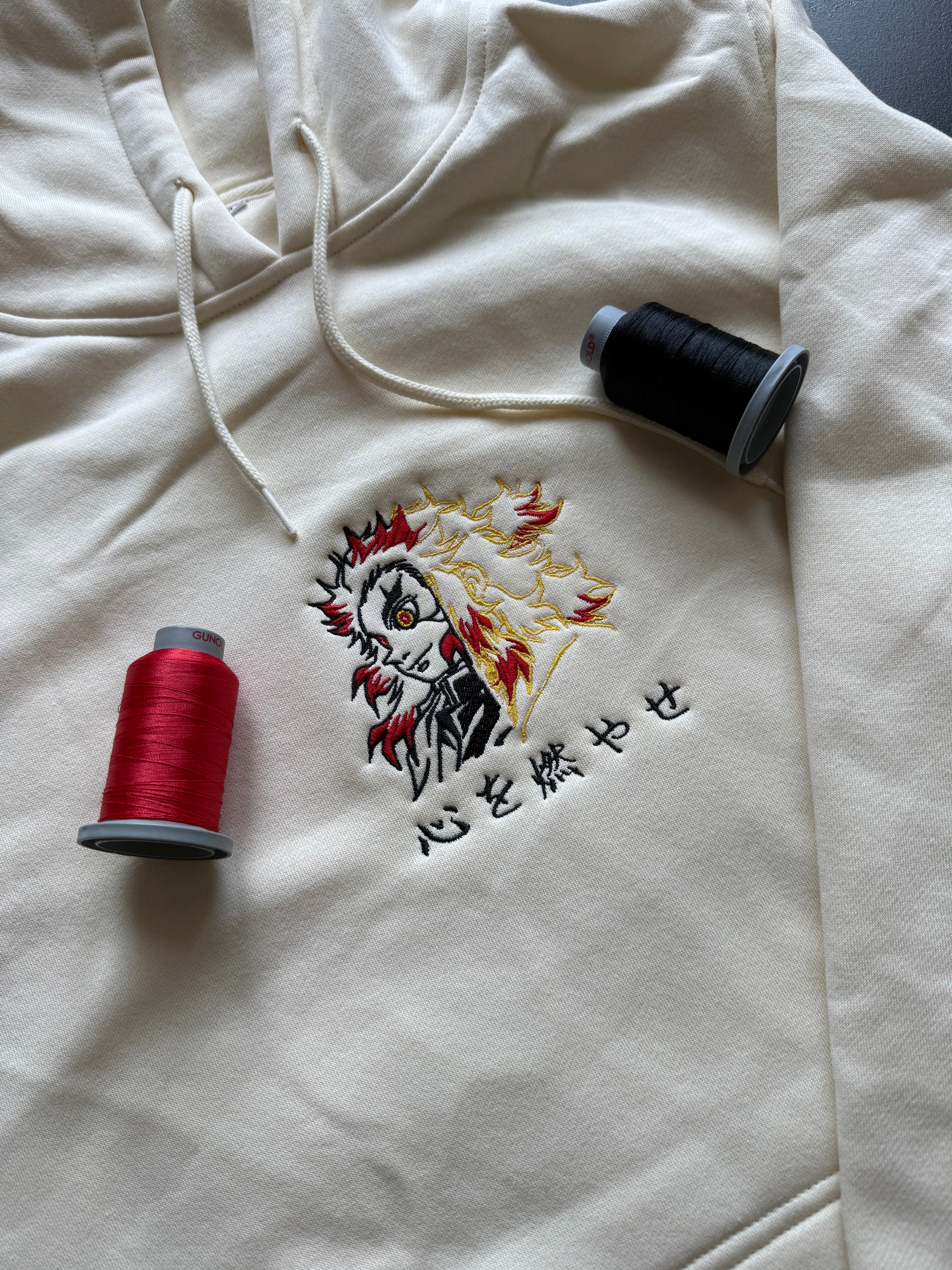 Rengoku Custom 8 | Demon Slayer | Hoodie Brodé
