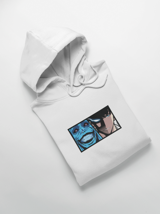 Sung and Statue Of God Custom | Solo Leveling | Hoodie Brodé