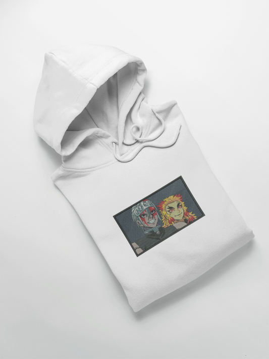 Rengoku x Tengen Custom | Demon Slayer | Hoodie Brodé