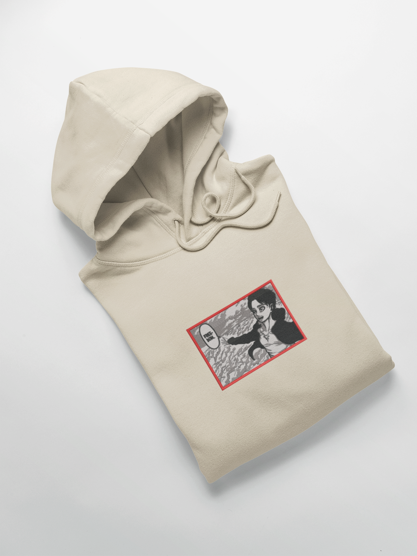 Eren Yaeger Freedom Custom | L'Attaque des Titans | Hoodie Brodé