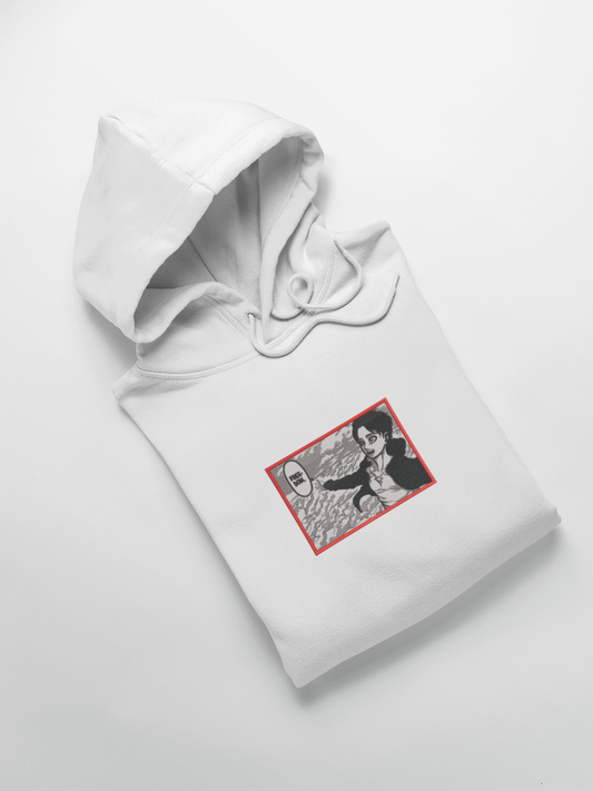 Eren Yaeger Freedom Custom | L'Attaque des Titans | Hoodie Brodé