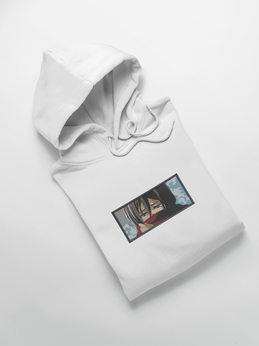 Mikasa Ackerman Custom | L'Attaque des Titans | Hoodie Brodé