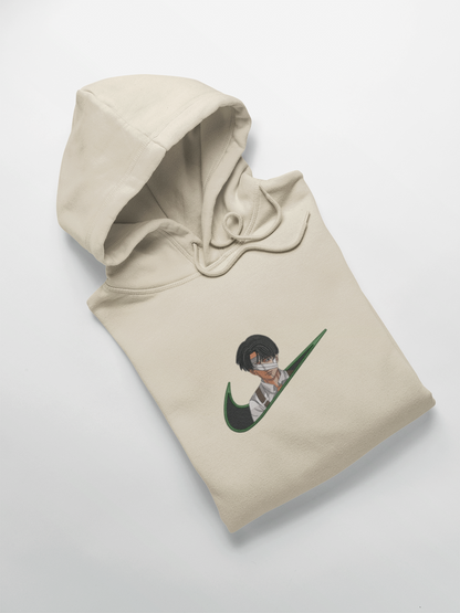 Livaï Ackerman Nike Custom | L'Attaque des Titans | Hoodie Brodé