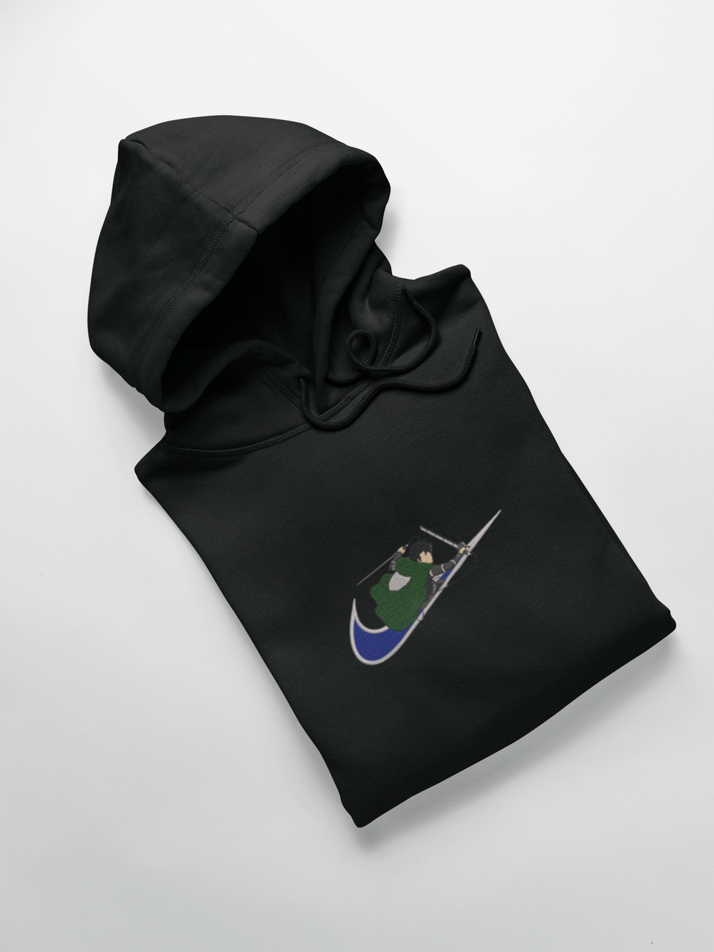Livaï Ackerman Nike Custom 14 | L'Attaque des Titans | Hoodie Brodé