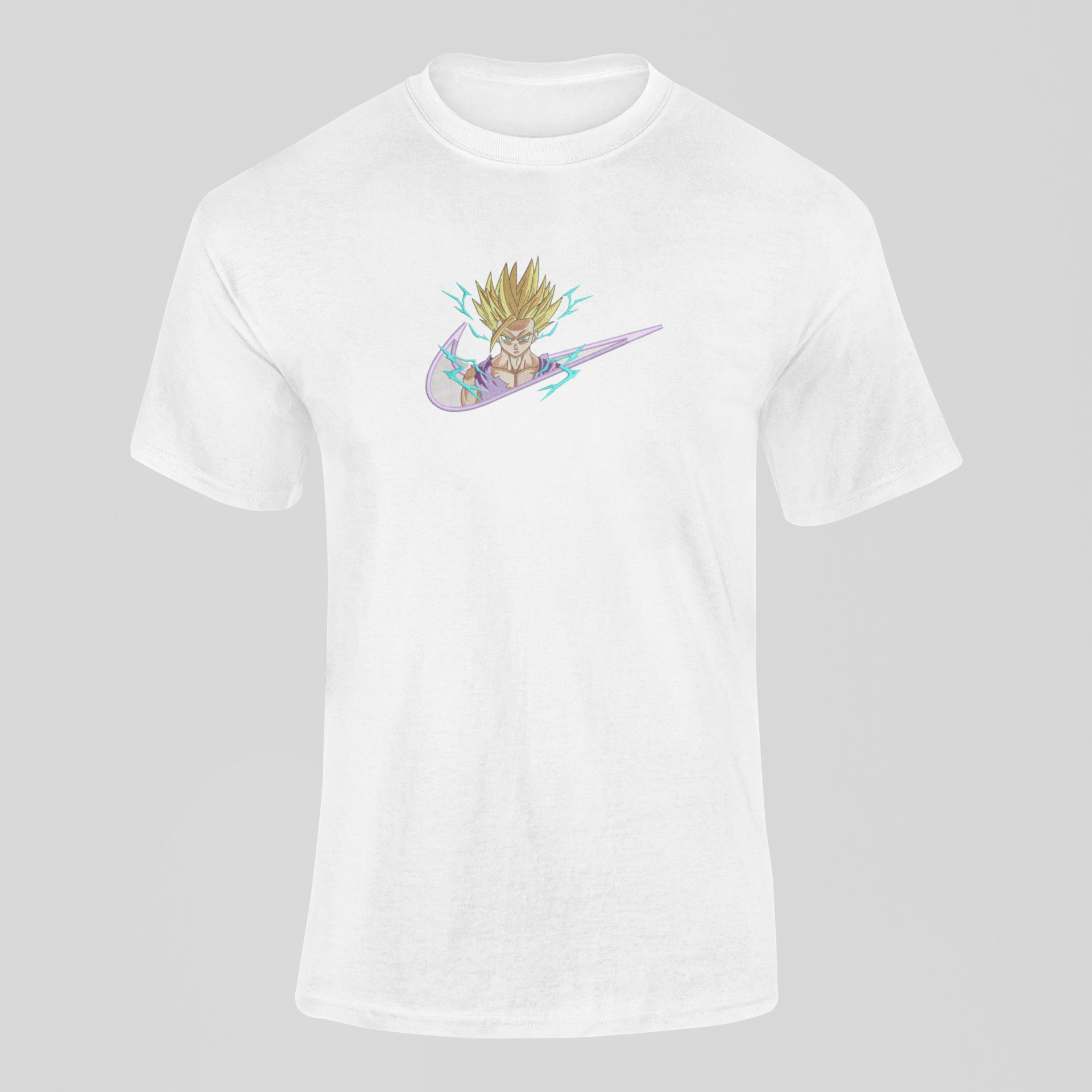 Gohan Super Saiyan Nike Custom 6 | Dragon Ball | T-shirt Brodé