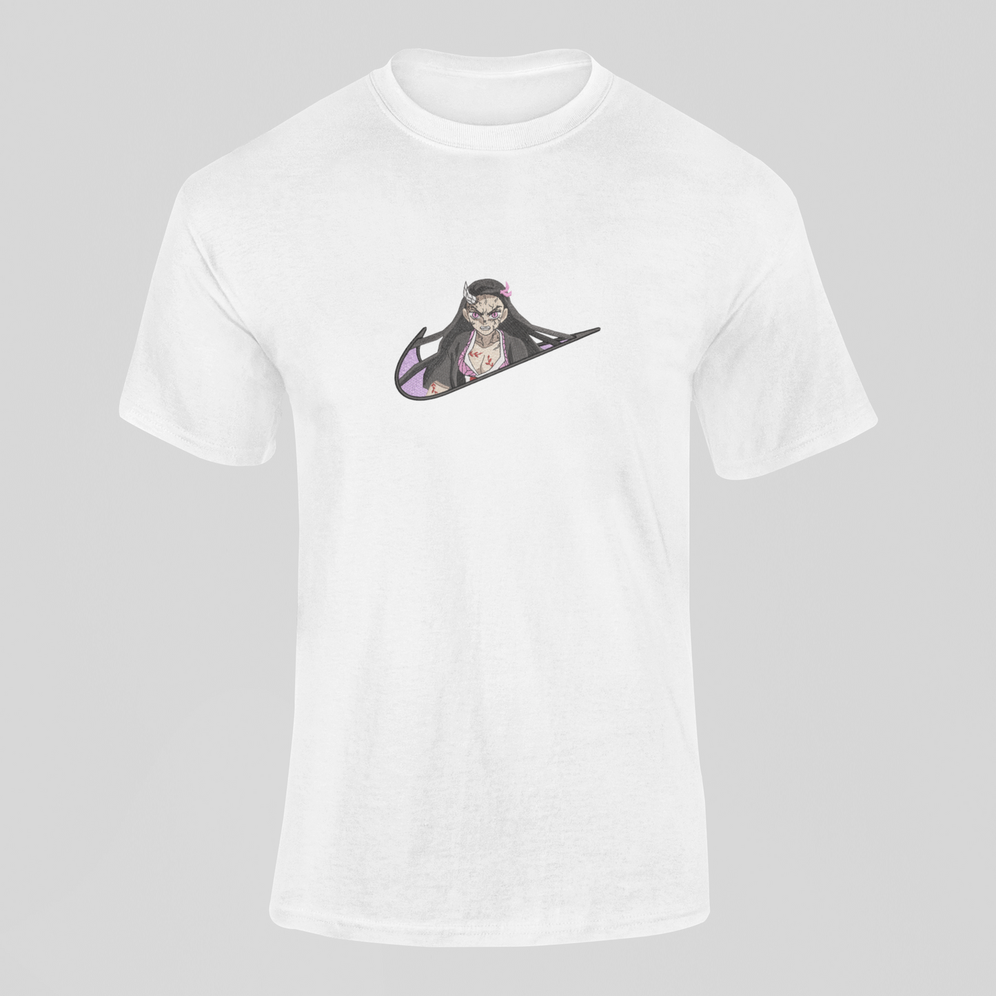 Nezuko Nike Custom | Demon Slayer | T-Shirt Brodé