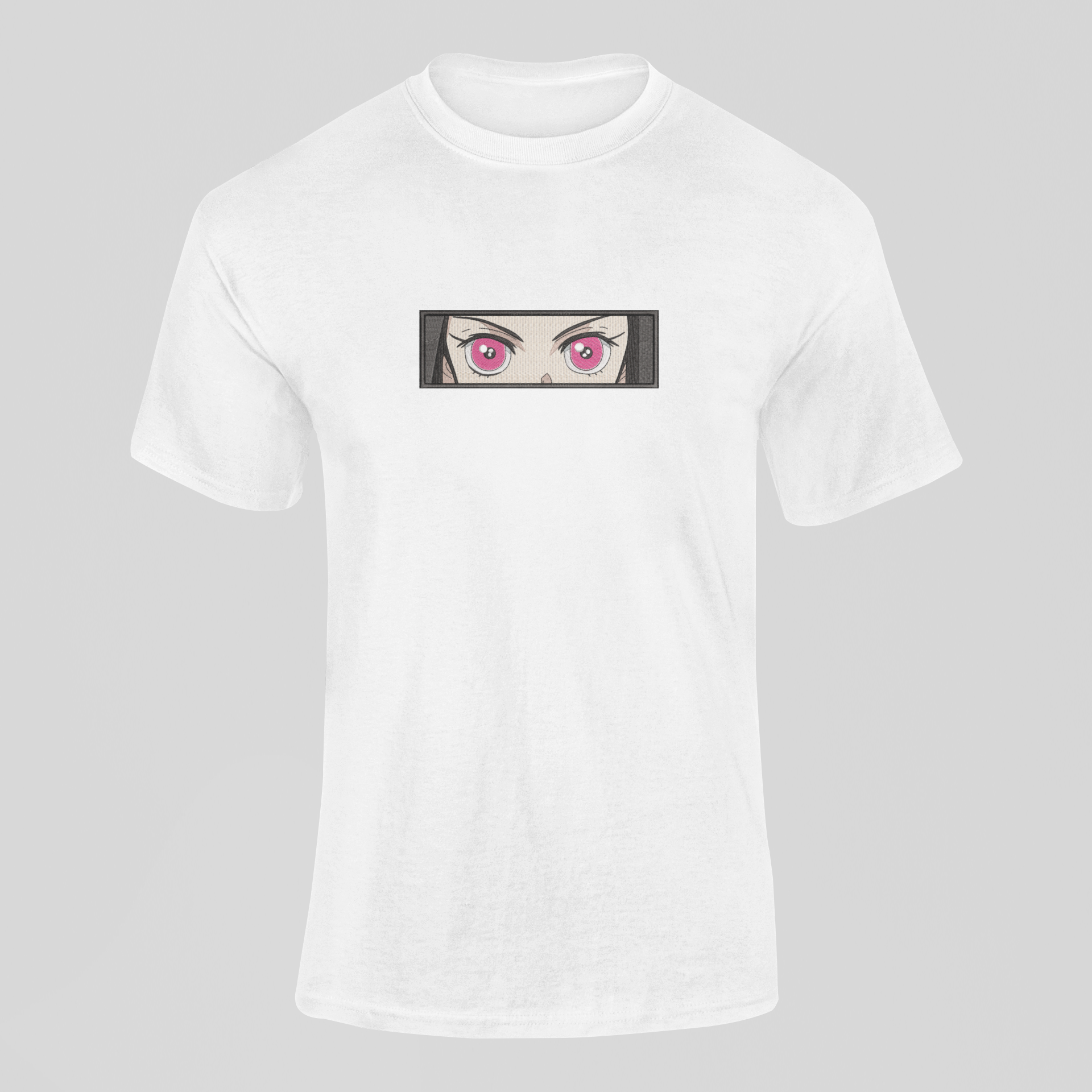 Nezuko Eyes Custom 9 | Demon Slayer | T-Shirt Brodé