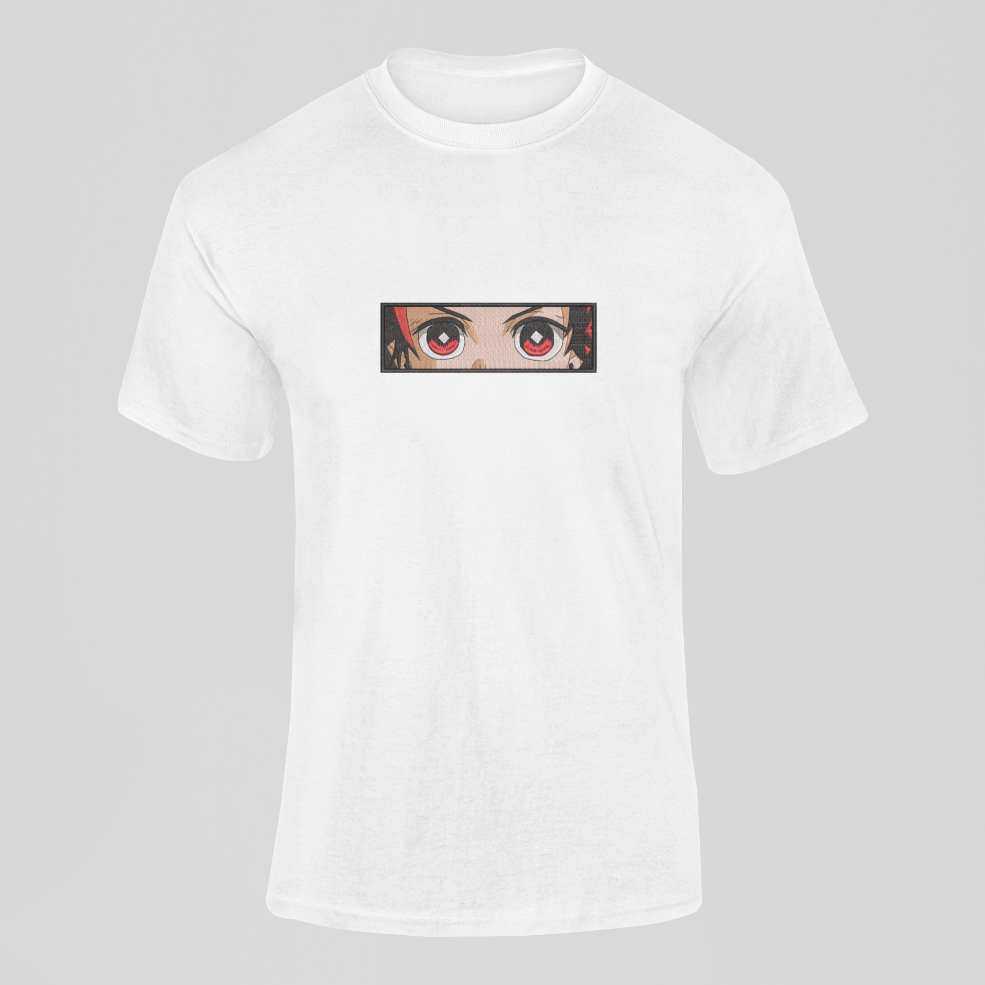 Tanjiro Eyes Custom 23 | Demon Slayer | T-Shirt Brodé