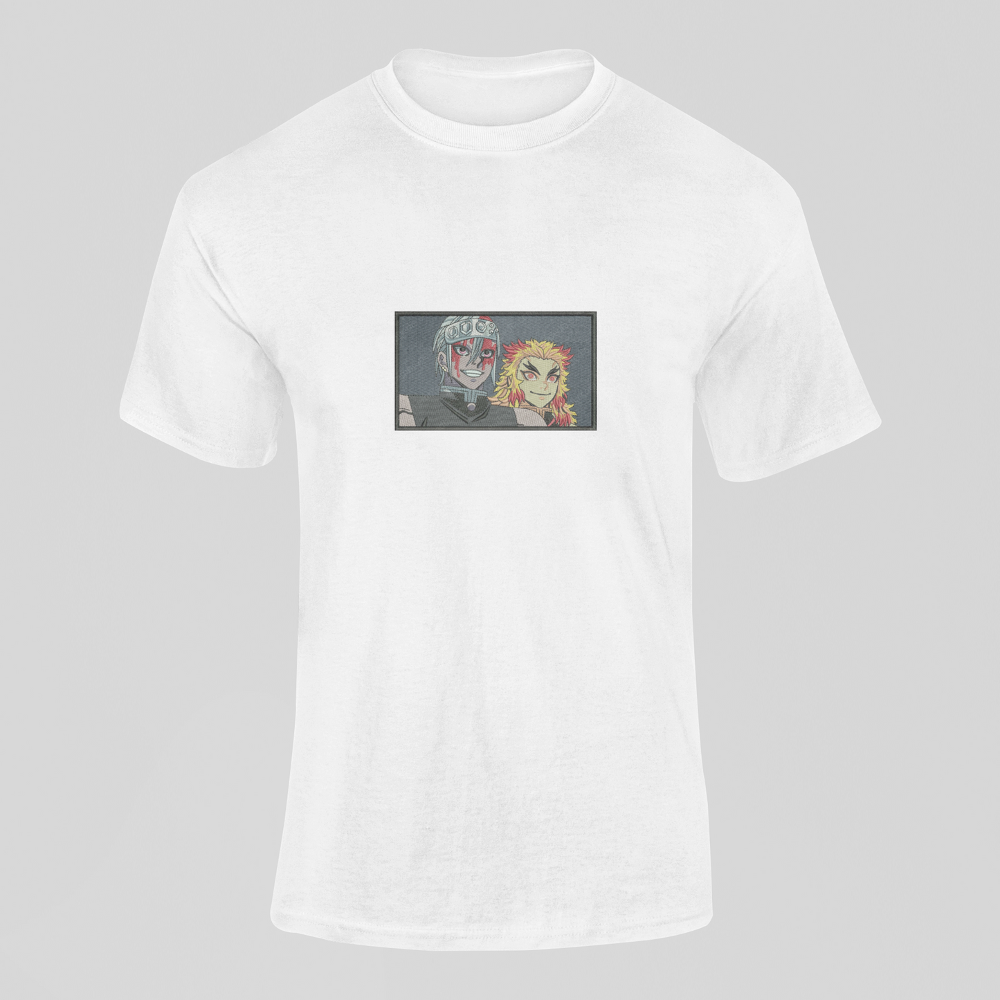 Rengoku x Tengen Custom | Demon Slayer | T-Shirt Brodé