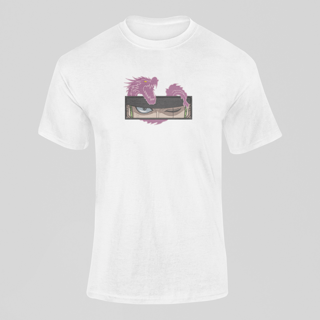Zoro Eyes x Dragon Custom 46| One Piece | T-Shirt Brodé