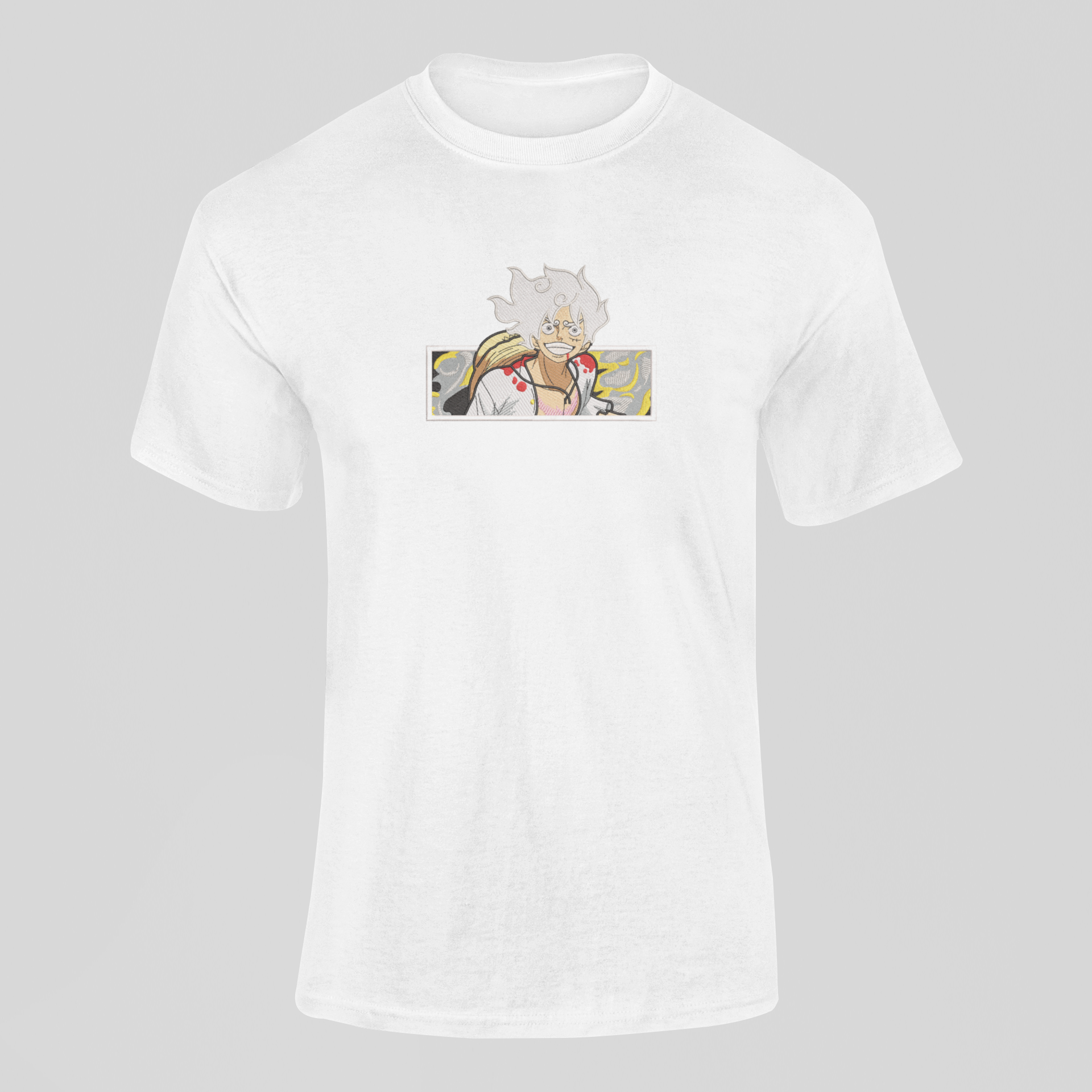 Luffy Gear 5 Custom 10 | One Piece | T-Shirt Brodé