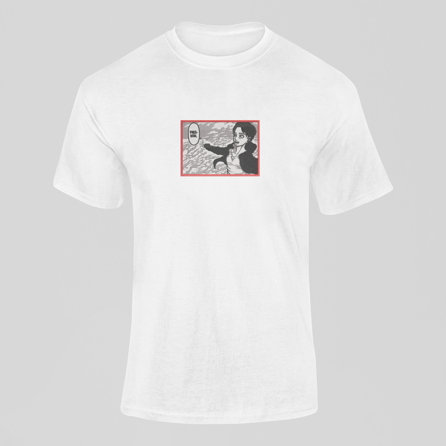 Eren Yaeger Freedom Custom | L'Attaque des Titans | T-shirt Brodé