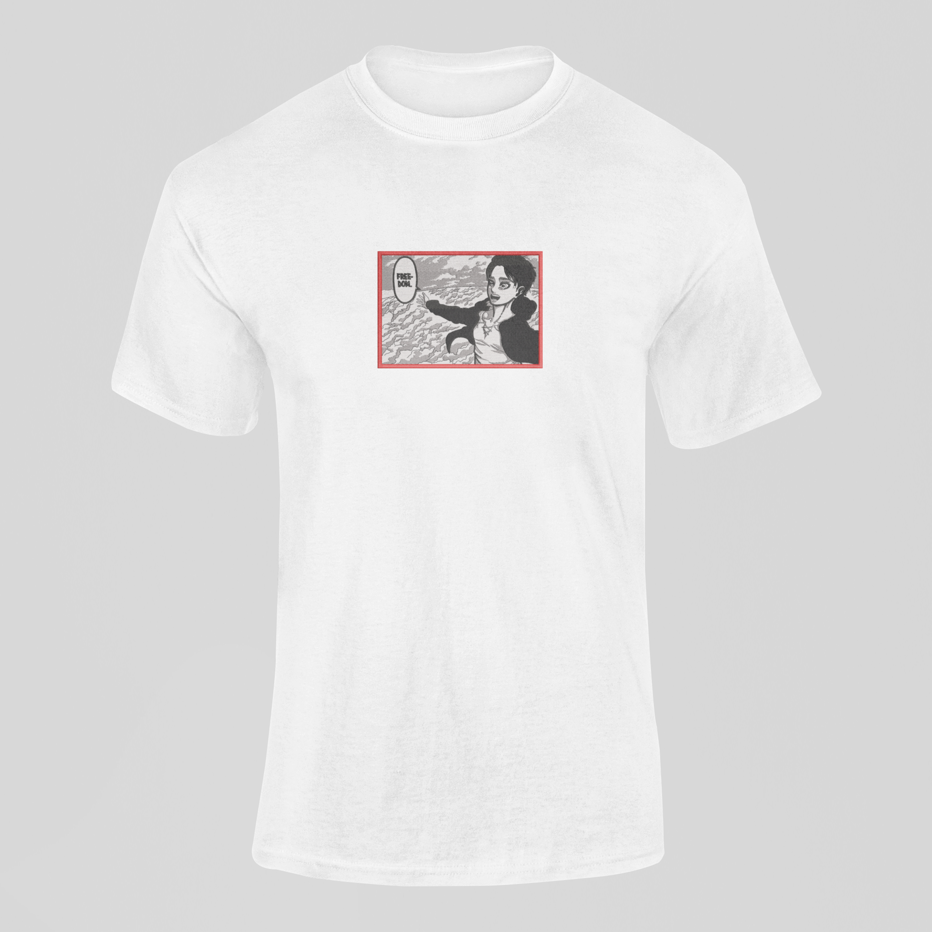 Eren Yaeger Freedom Custom 5 | L'Attaque des Titans | T-shirt Brodé