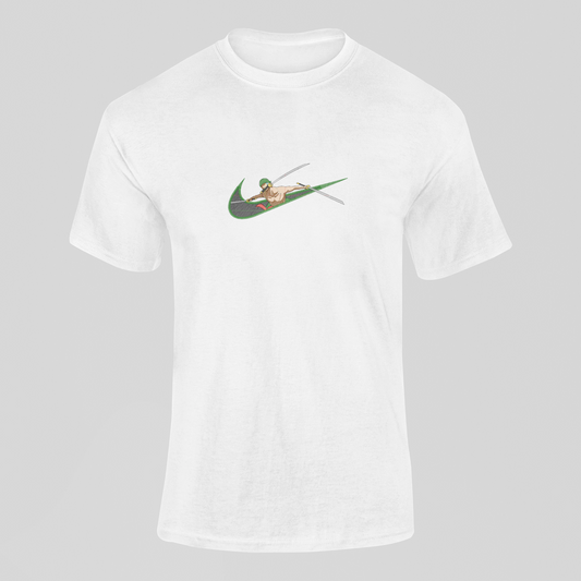 Zoro 3 sabres Nike Custom | One Piece | T-Shirt Brodé