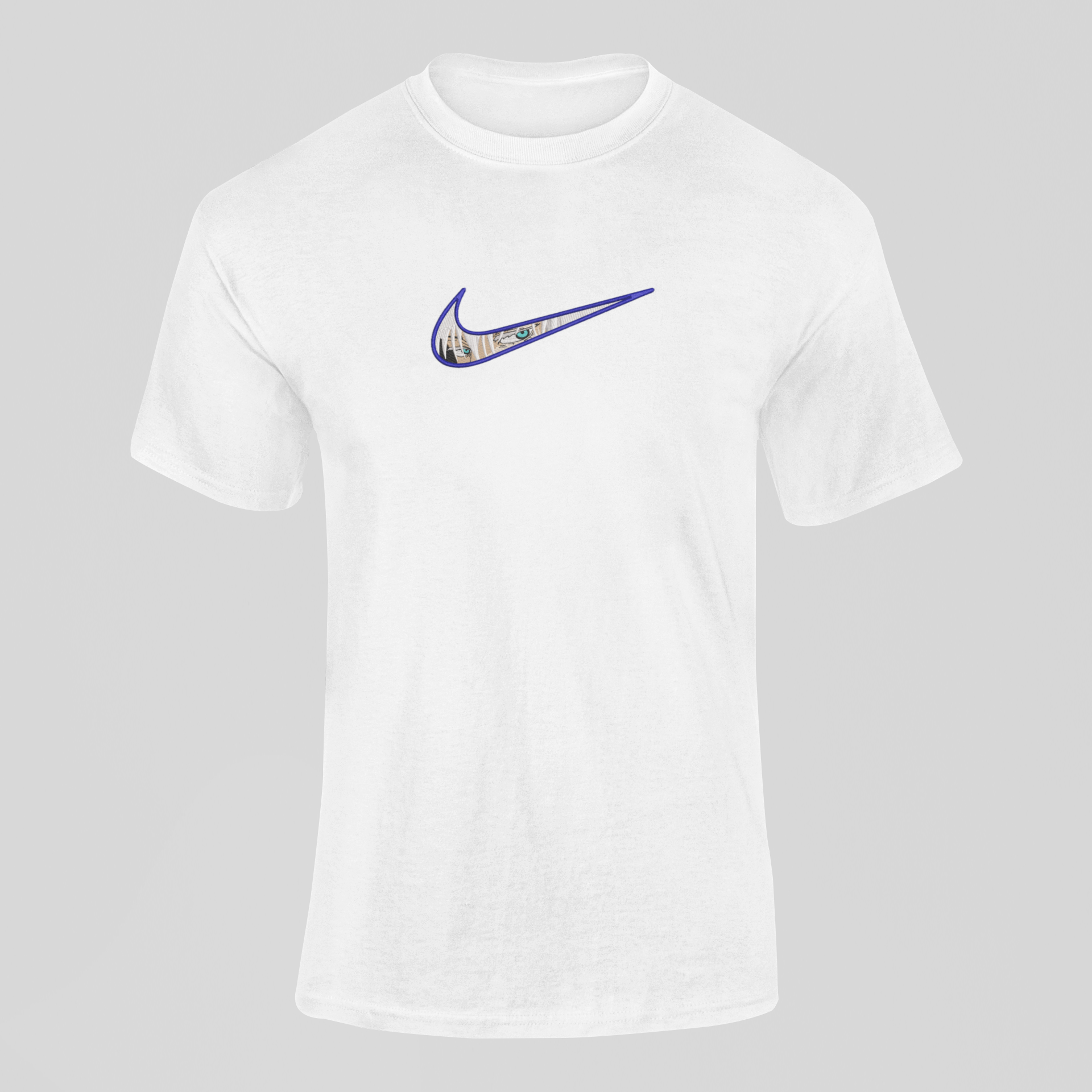 Satoru Gojo Nike Custom 27 | Jujutsu Kaisen | T-shirt Brodé