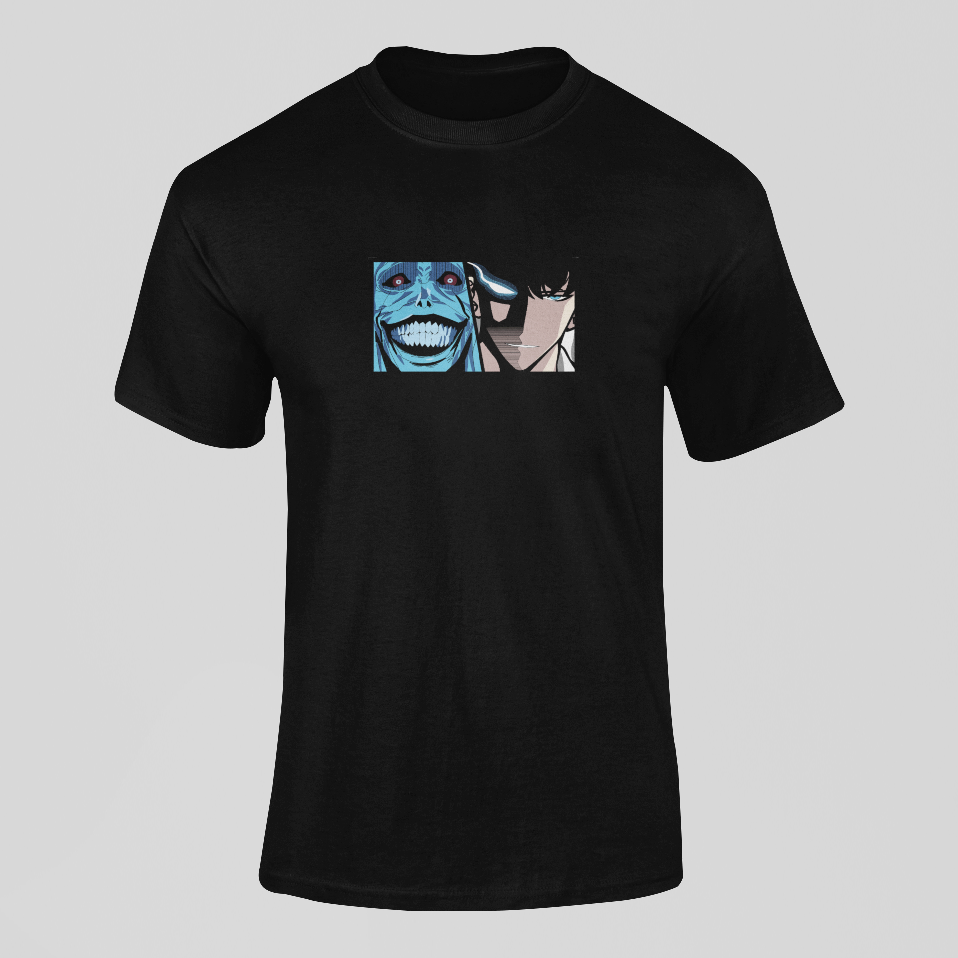Sung And Statue Of God Custom 1 | Solo Leveling | T-shirt Brodé