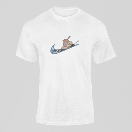 Inosuke Nike Custom | Demon Slayer | T-Shirt Brodé