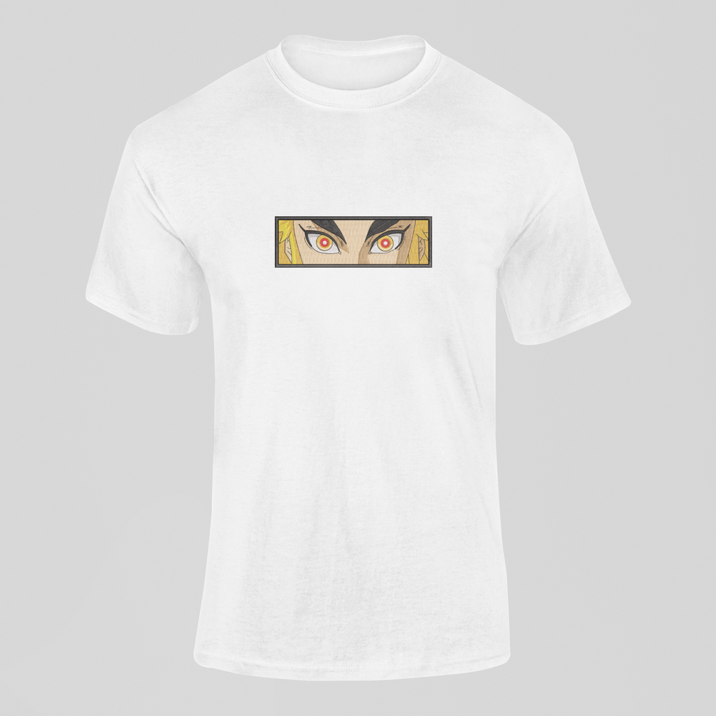 Rengoku Eyes Custom 20 | Demon Slayer | T-Shirt Brodé